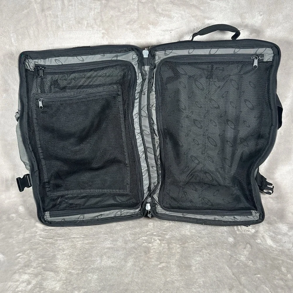Oakley AP Tactical Field Gear Roller Carry On Gray Black Zipper Luggage Bag